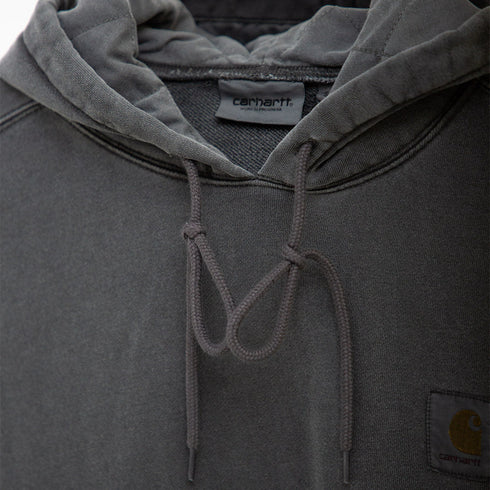 Carhartt WIP Hooded Nelson Sweat Charcoal Garment Dyed I029963.1YE.GD.03 Degli Uberti